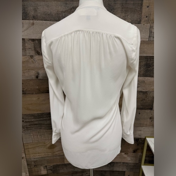 BCBGMaxAzria Cream Draped Blouse - Picture 4 of 7